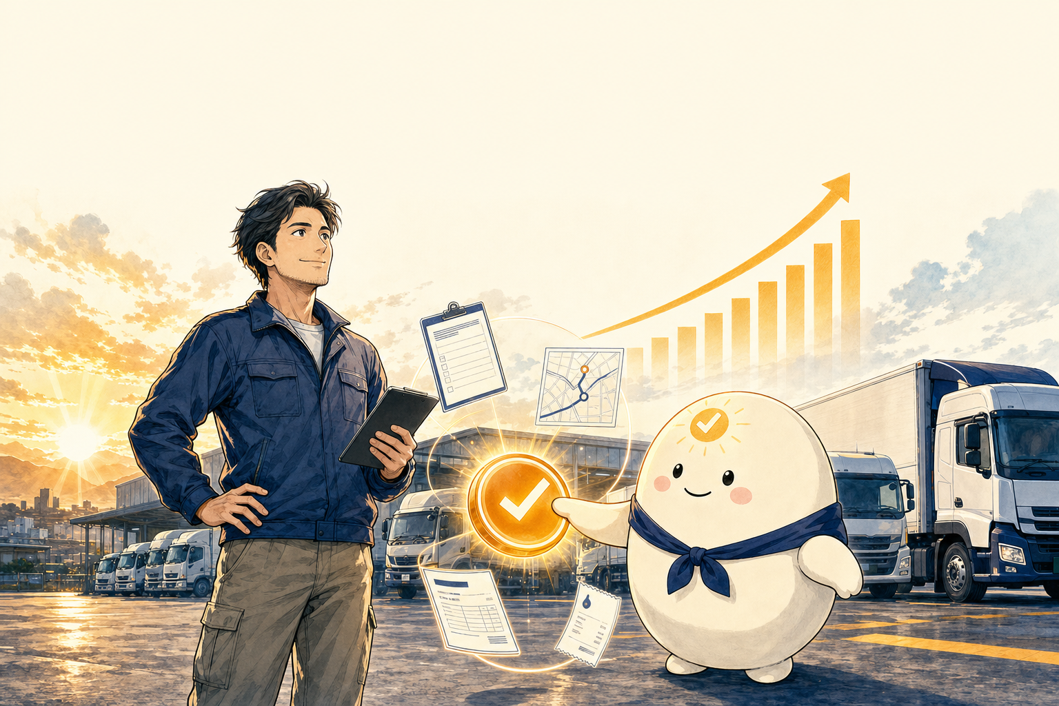 LogiOS — リーちゃんが配車・受注・請求を AI で自動化している様子